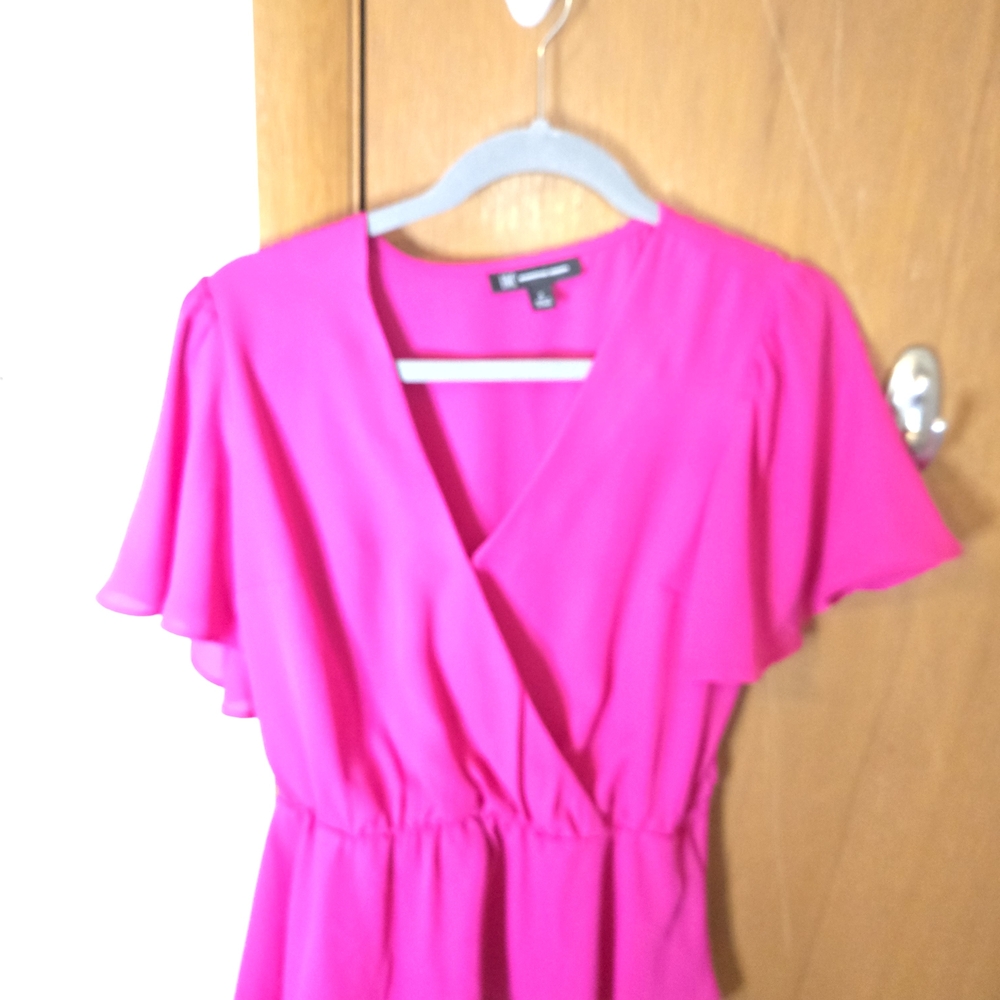 INC International Concepts Hot Pink Blouse Size Small.